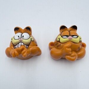 VTG Garfield Bow Biters Lock Your Laces In Place Set Of 2 Shoe Accessories 1989